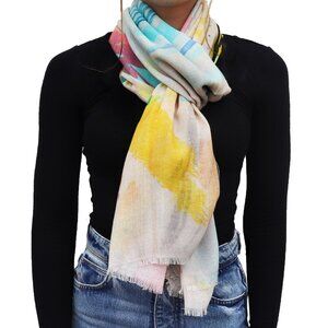 Block Print Plain Woolen Scarf